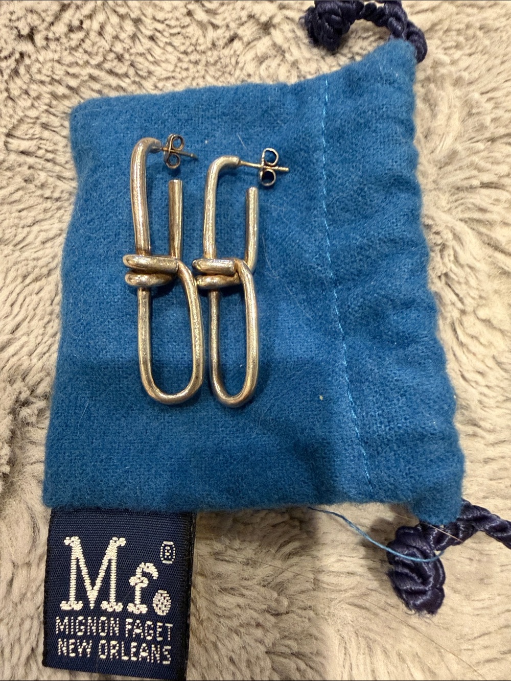 Mignon Faget Silver linked  Earrings